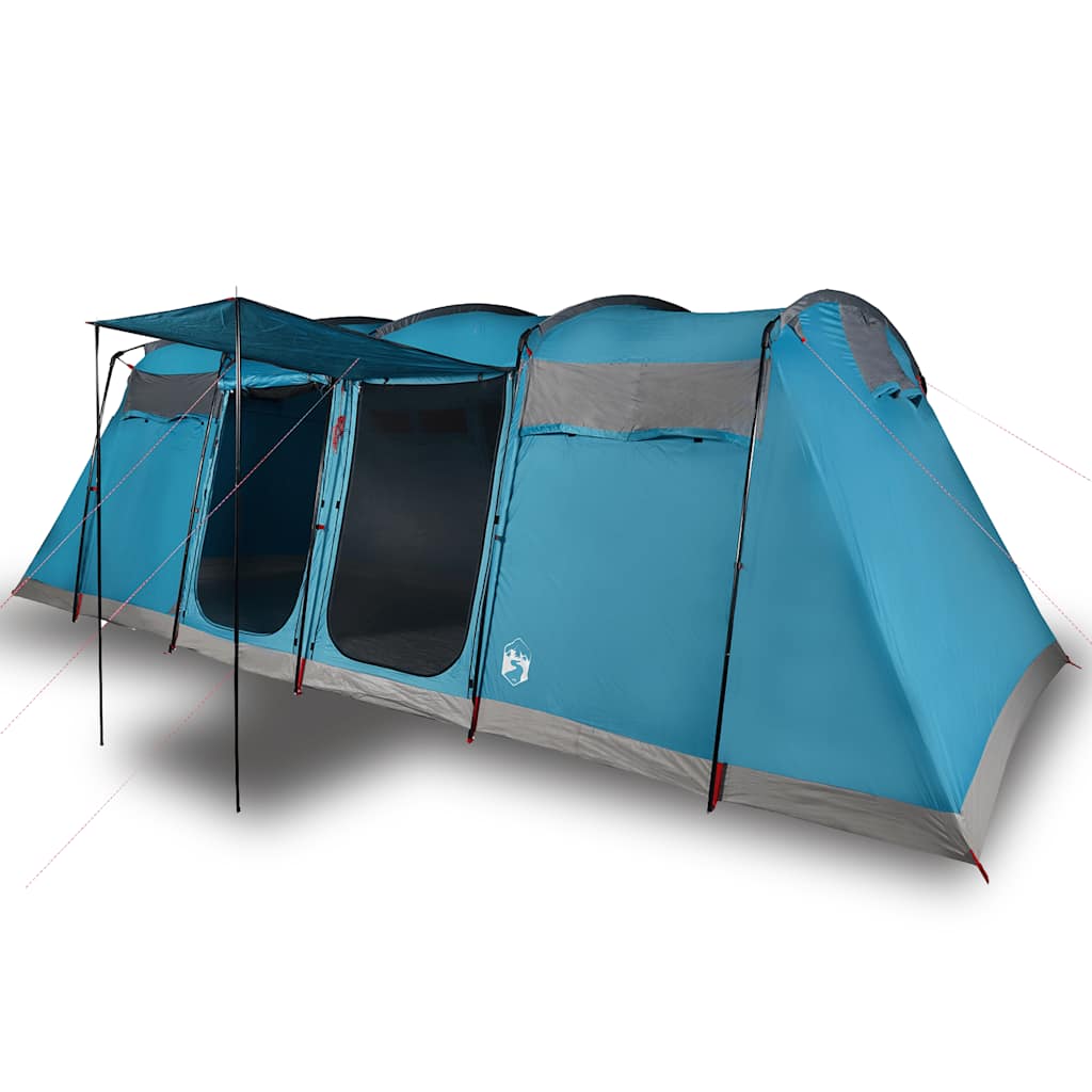Tunneltelt For Camping 10 Personer Blå Vanntett
