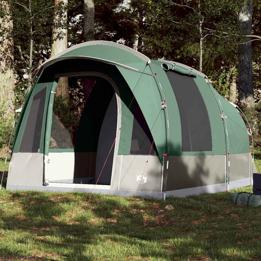 Tunneltelt For Camping 3 Personer Grønn Vanntett