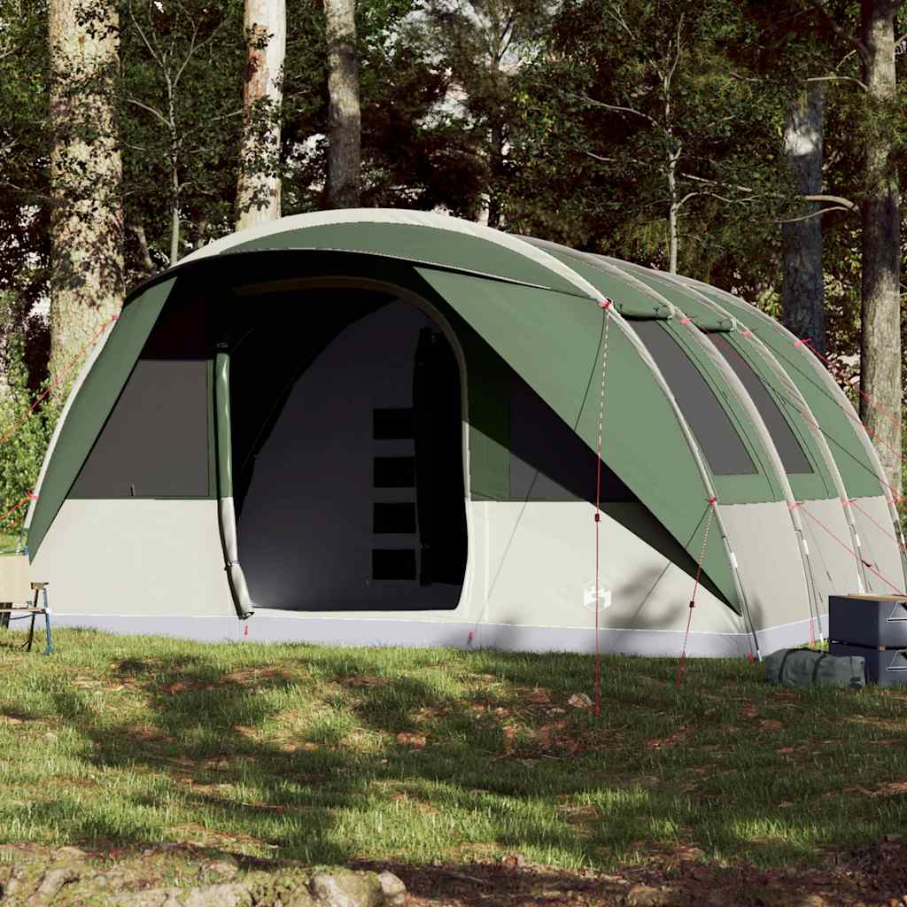 Tunneltelt For Camping 7 Personer Grønn Vanntett