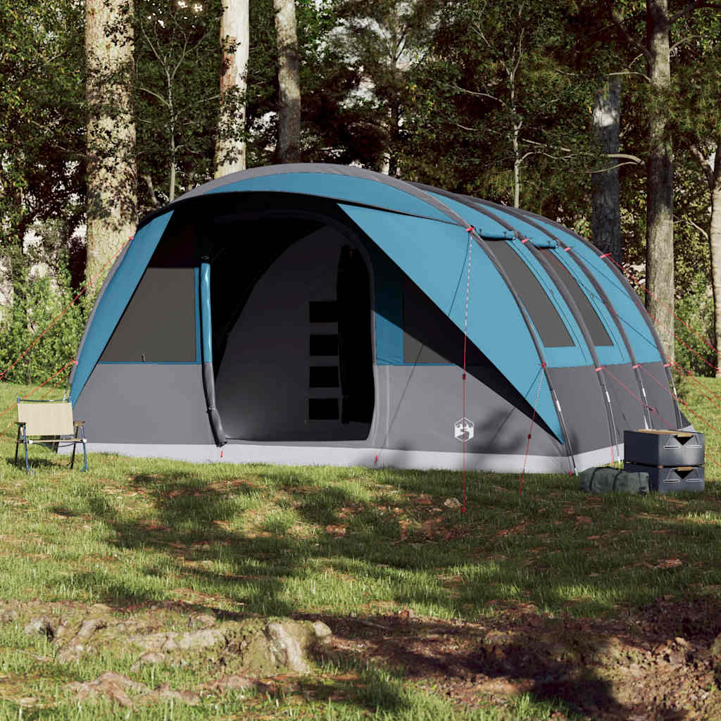 Tunneltelt For Camping 7 Personer Blå Vanntett