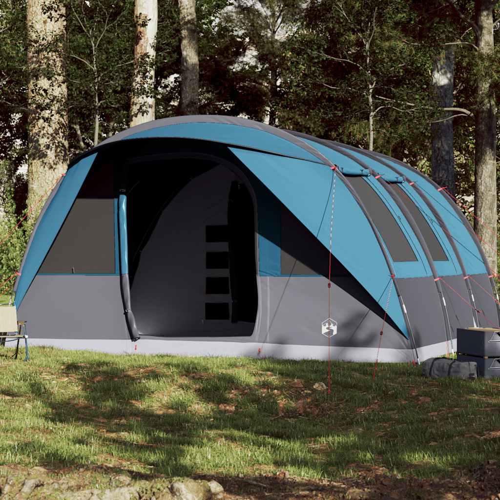 Tunneltelt For Camping 7 Personer Blå Vanntett