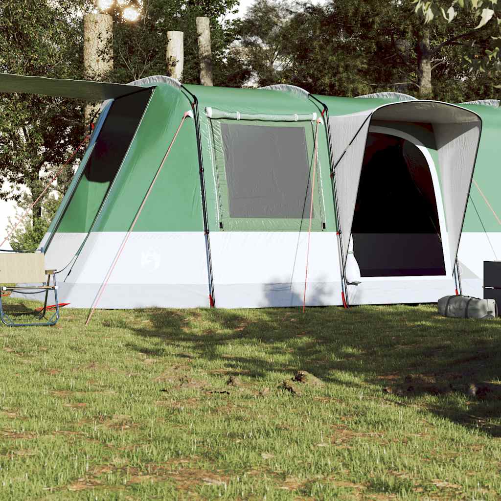 Tunneltelt For Camping 4 Personer Grønn Vanntett