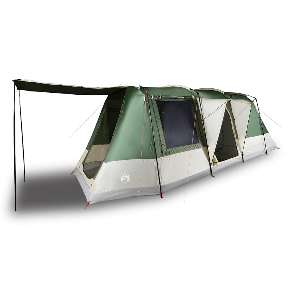 Tunneltelt For Camping 4 Personer Grønn Vanntett