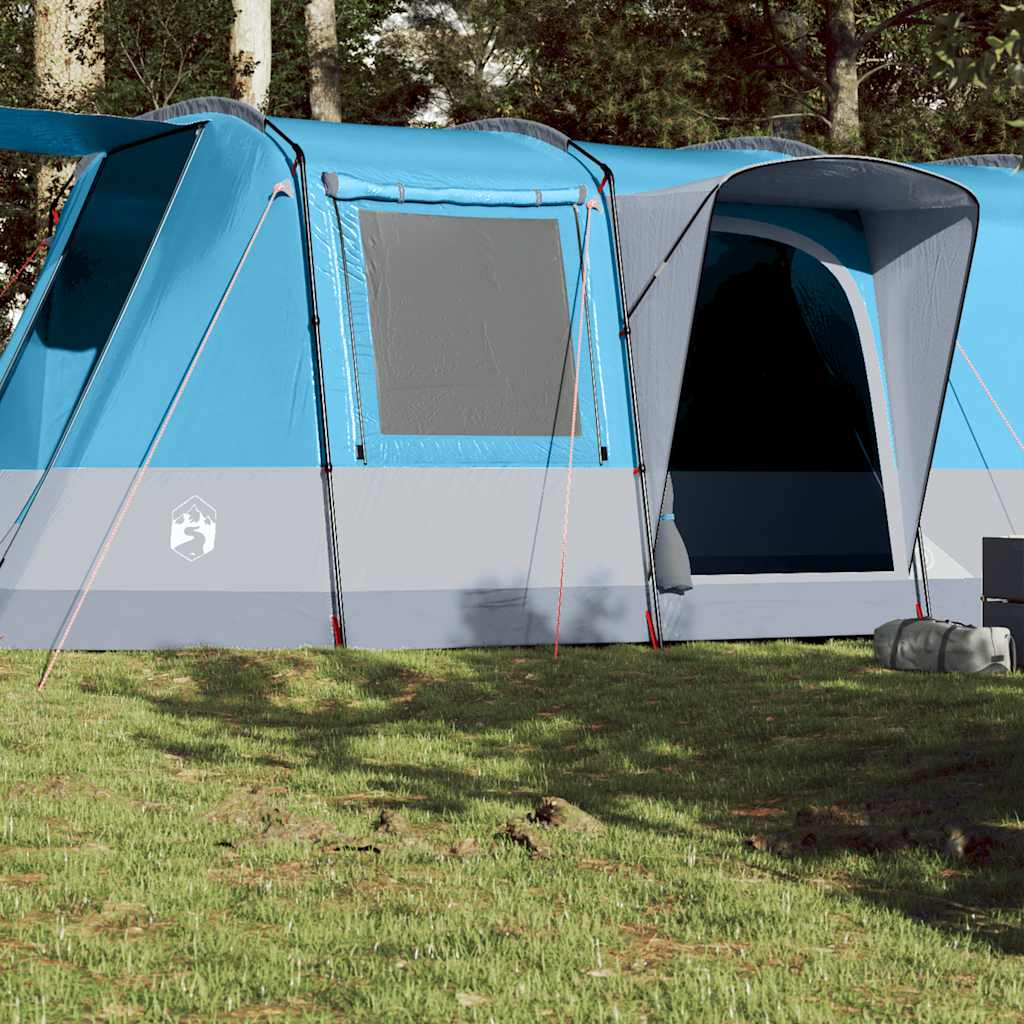 Tunneltelt For Camping 4 Personer Blå Vanntett