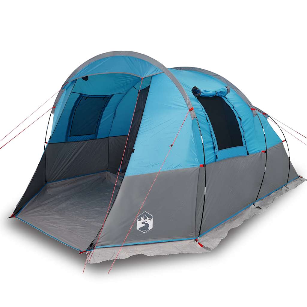 Tunneltelt For Camping 4 Personer Blå Vanntett