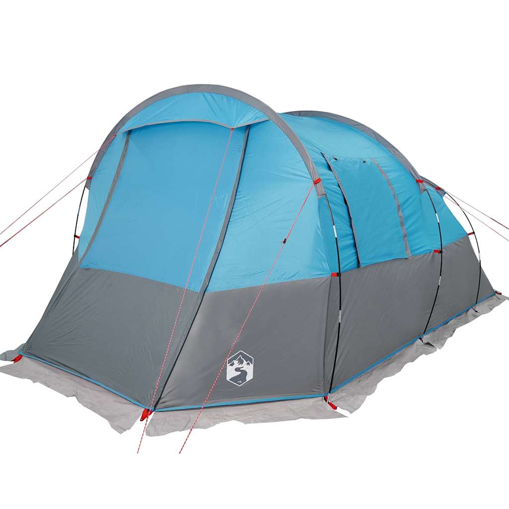 Tunneltelt For Camping 4 Personer Blå Vanntett