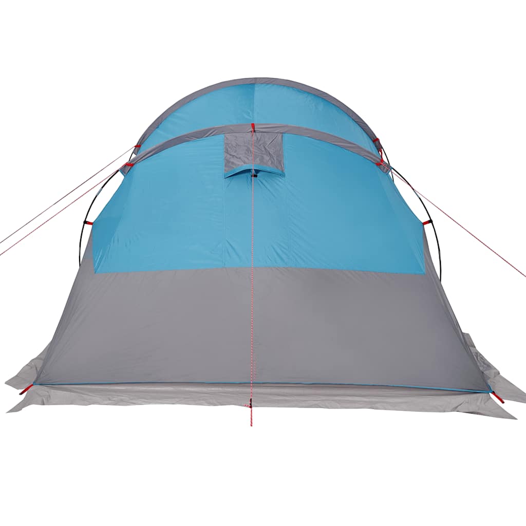 Tunneltelt For Camping 4 Personer Blå Vanntett