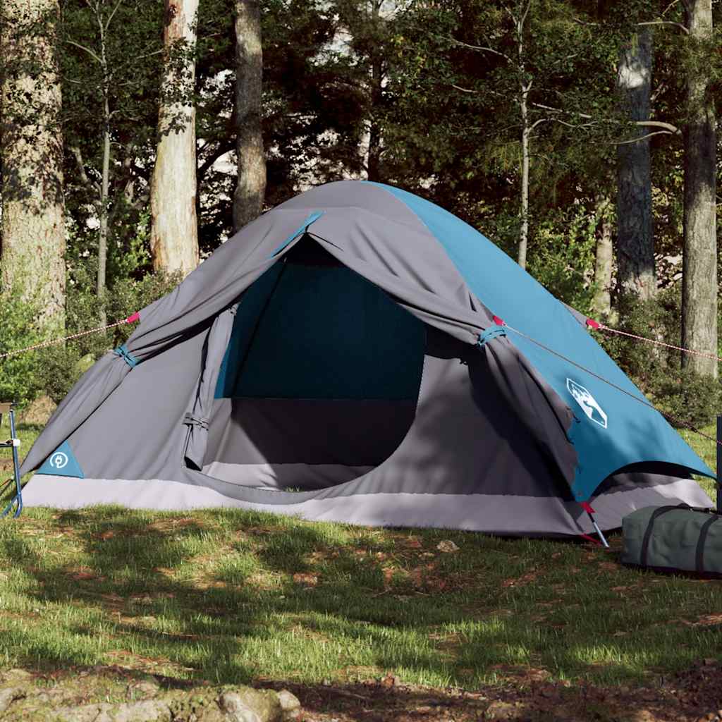 Kuppeltelt For Camping 1 Person Blå Vanntett