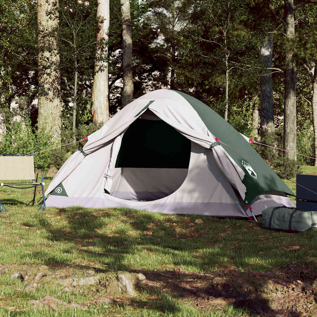 Kuppeltelt For Camping 4 Personer Grønn Vanntett