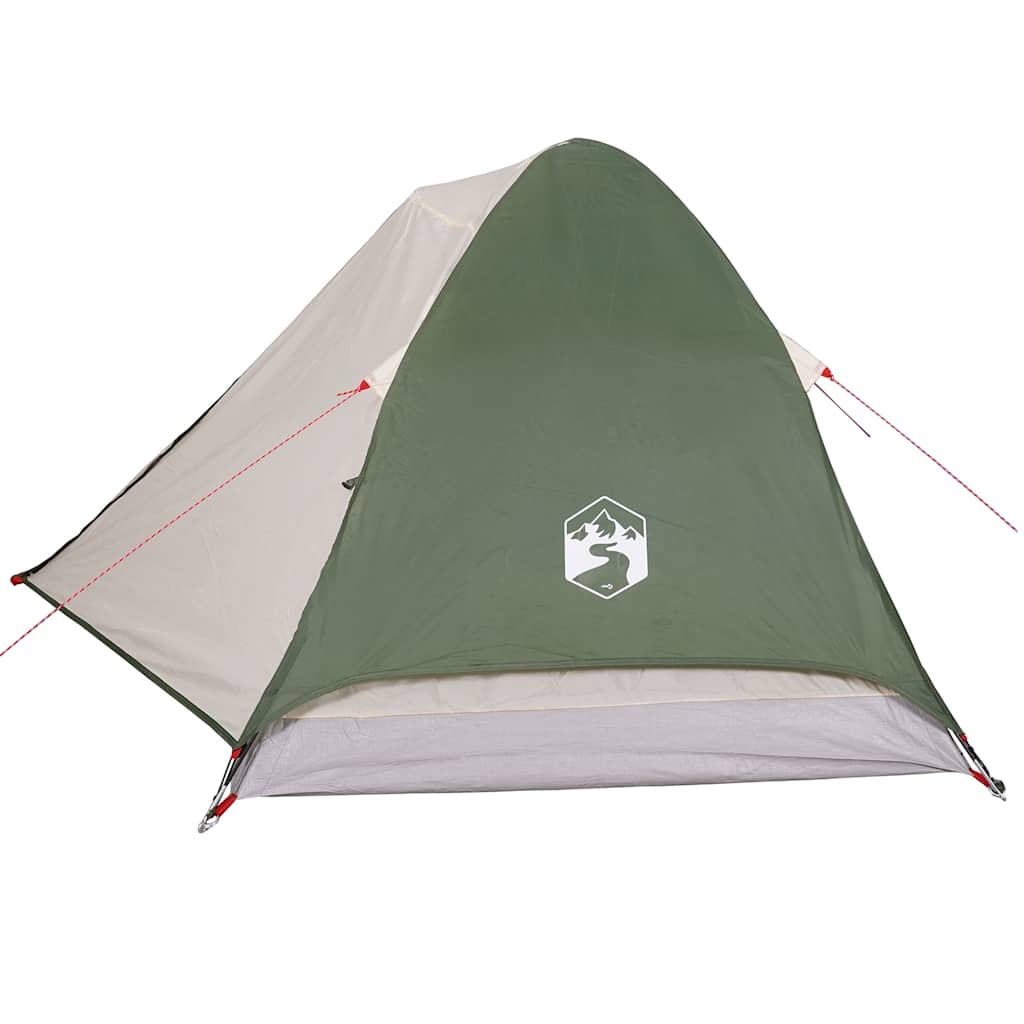 Kuppeltelt For Camping 4 Personer Grønn Vanntett