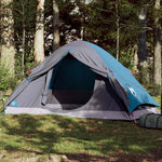 Kuppeltelt For Camping 4 Personer Blå Vanntett
