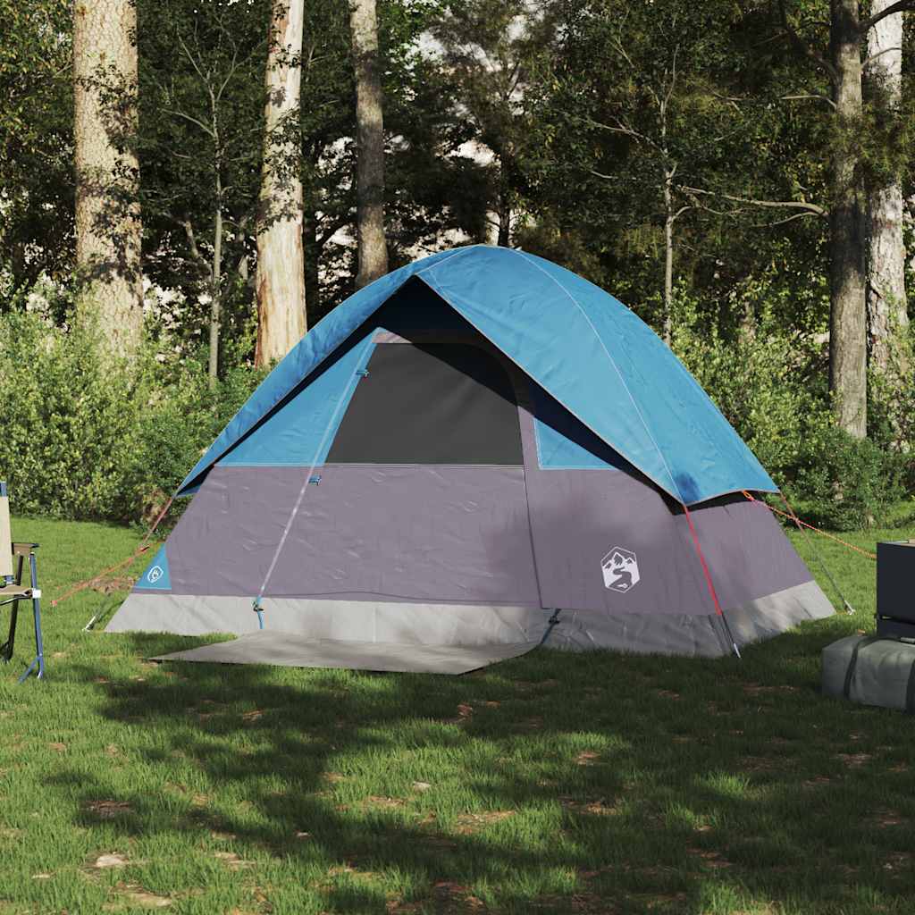 Kuppeltelt For Camping 1 Person Blå Vanntett