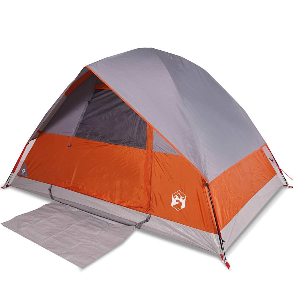 Kuppeltelt For Camping 2 Personer Oransje Vanntett