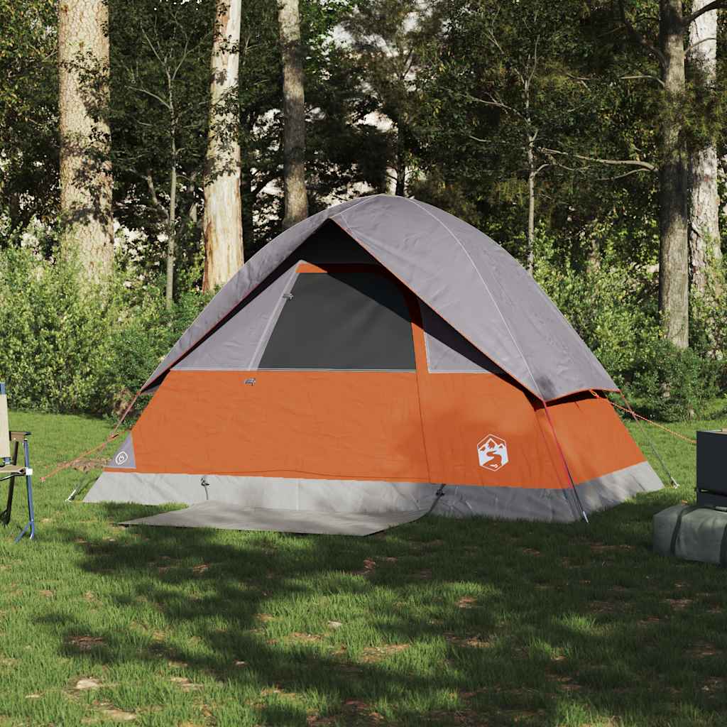 Kuppeltelt For Camping 2 Personer Oransje Vanntett