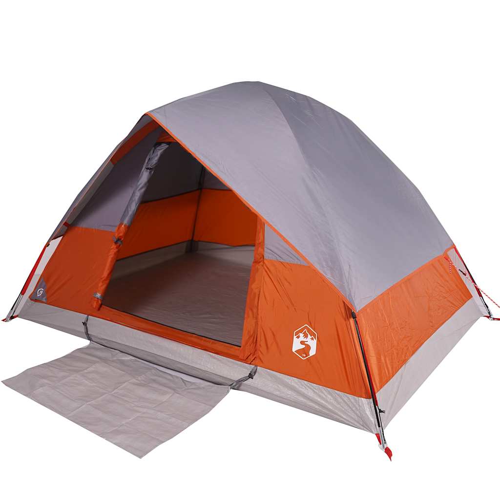 Kuppeltelt For Camping 2 Personer Oransje Vanntett
