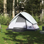 Kuppeltelt For Camping 2 Personer Hvit Blendingsstoff Vanntett