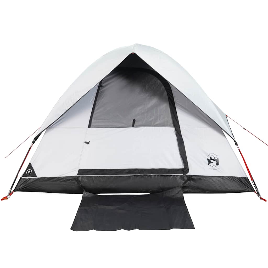 Kuppeltelt For Camping 2 Personer Hvit Blendingsstoff Vanntett