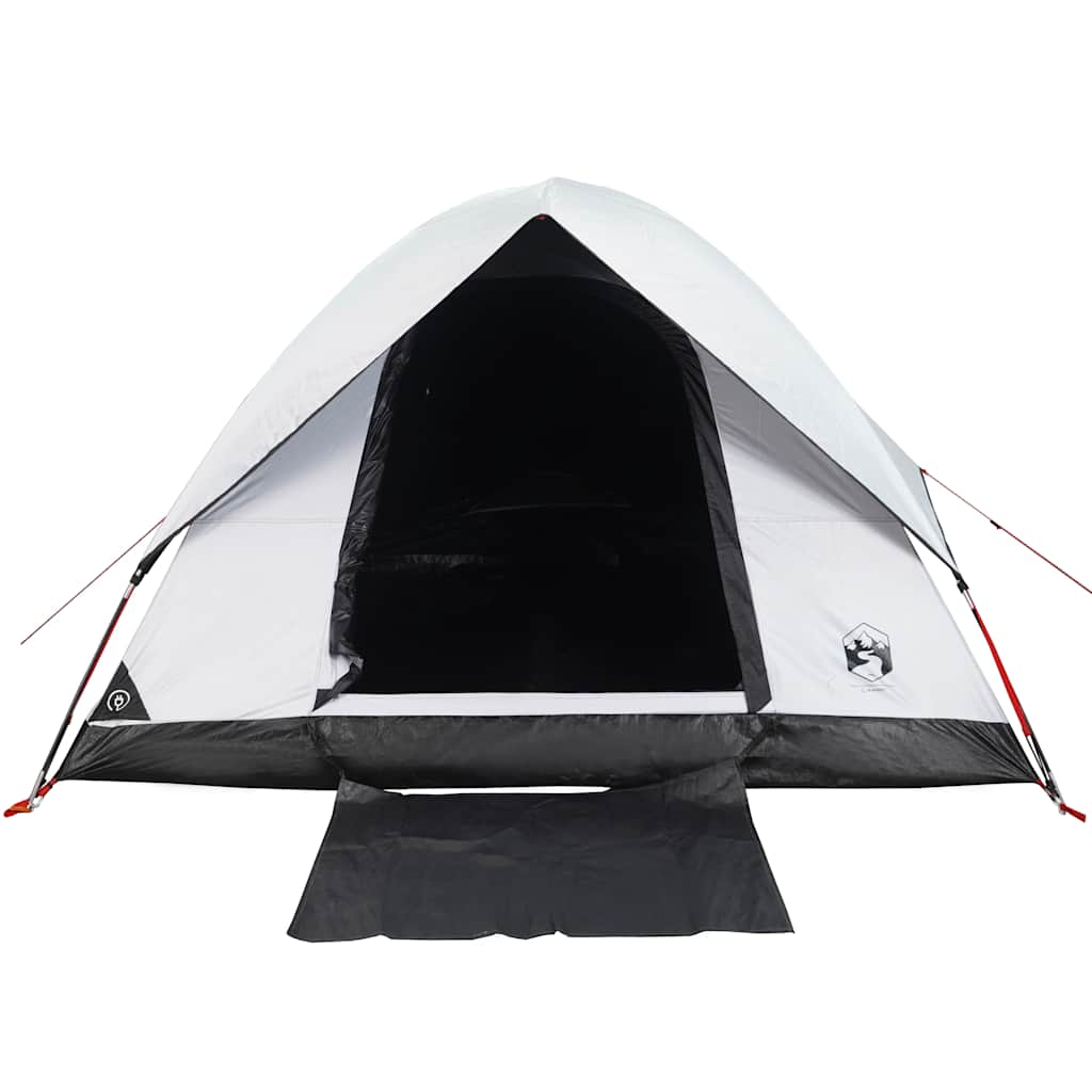 Kuppeltelt For Camping 2 Personer Hvit Blendingsstoff Vanntett