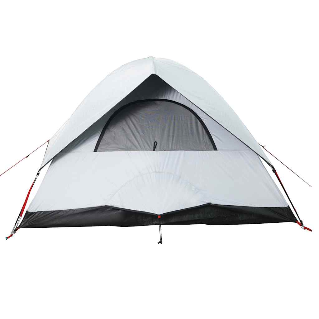 Kuppeltelt For Camping 2 Personer Hvit Blendingsstoff Vanntett