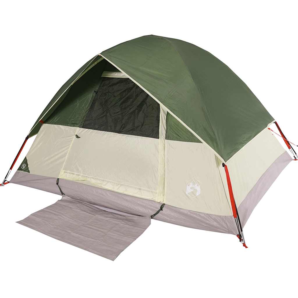 Kuppeltelt For Camping 3 Personer Grønn Vanntett