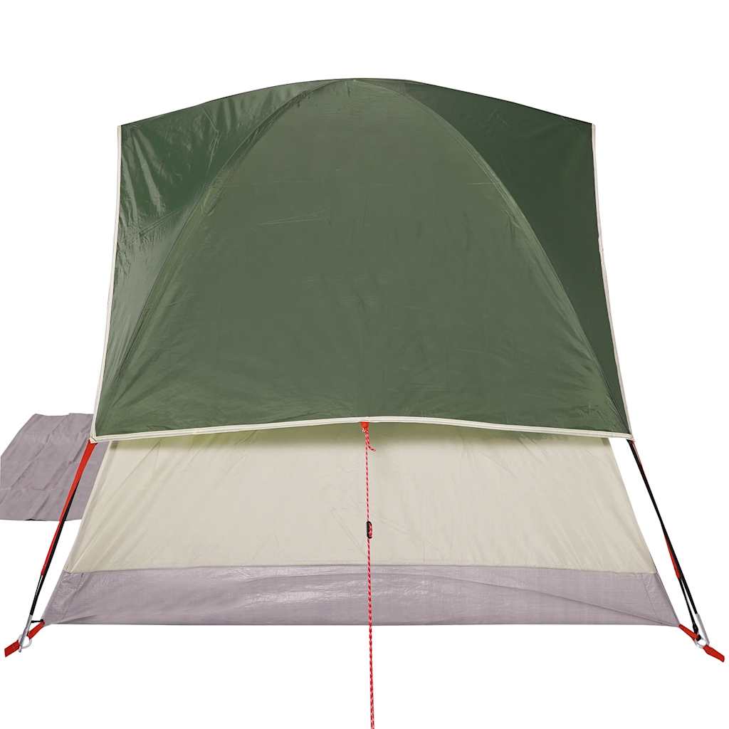 Kuppeltelt For Camping 3 Personer Grønn Vanntett