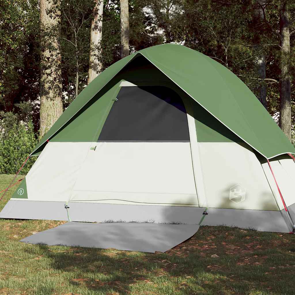 Kuppeltelt For Camping 3 Personer Grønn Vanntett