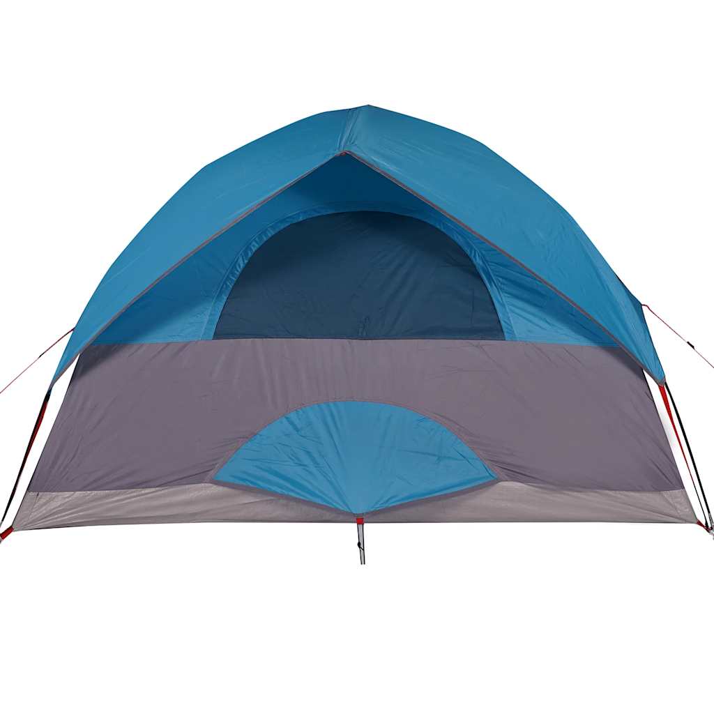 Kuppeltelt For Camping 3 Personer Blå Vanntett