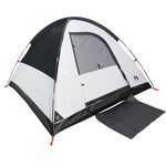 Kuppeltelt For Camping 3 Personer Hvit Blendingsstoff Vanntett