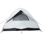 Kuppeltelt For Camping 3 Personer Hvit Blendingsstoff Vanntett