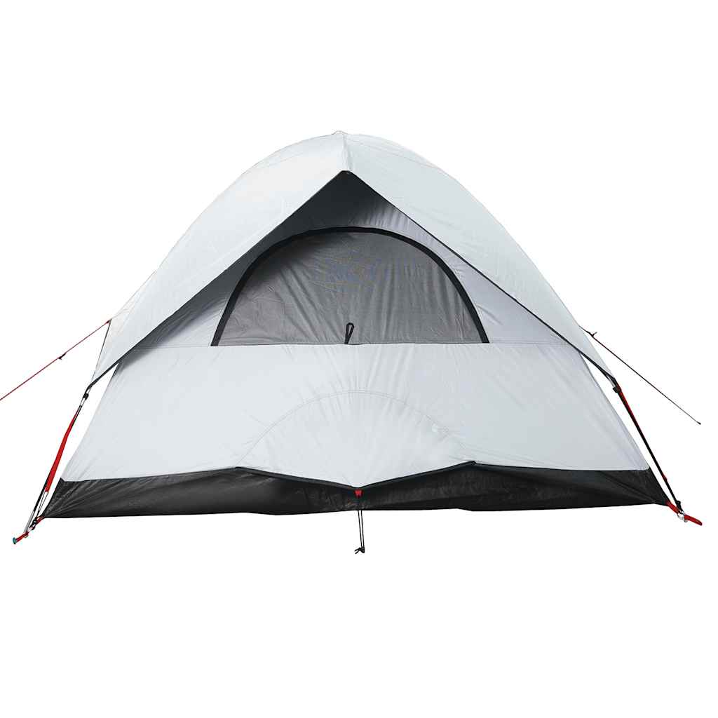 Kuppeltelt For Camping 3 Personer Hvit Blendingsstoff Vanntett