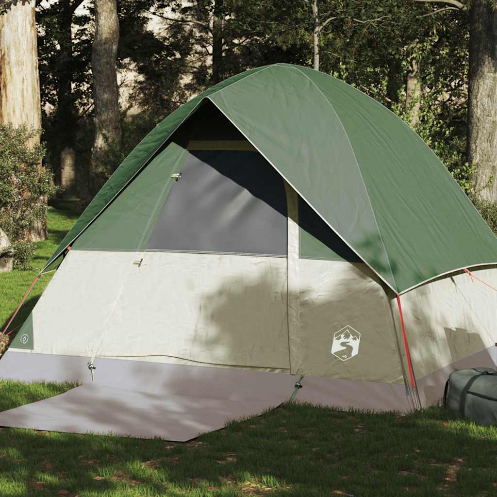 Kuppeltelt For Camping 4 Personer Grønn Vanntett