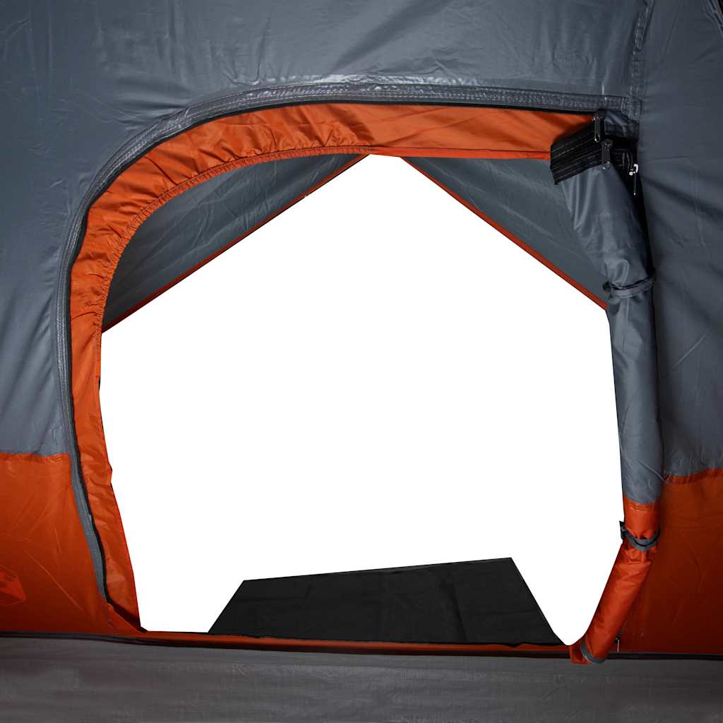 Kuppeltelt For Camping 4 Personer Oransje Vanntett