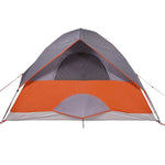 Kuppeltelt For Camping 4 Personer Oransje Vanntett