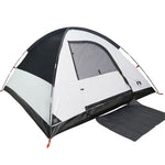 Kuppeltelt For Camping 4 Personer Hvit Blendingsstoff Vanntett
