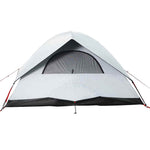 Kuppeltelt For Camping 4 Personer Hvit Blendingsstoff Vanntett