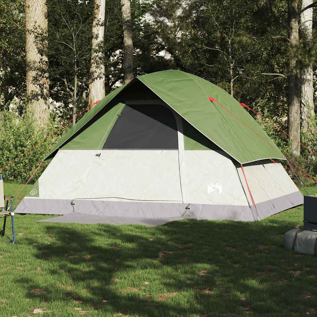 Kuppeltelt For Camping 6 Personer Grønn Vanntett