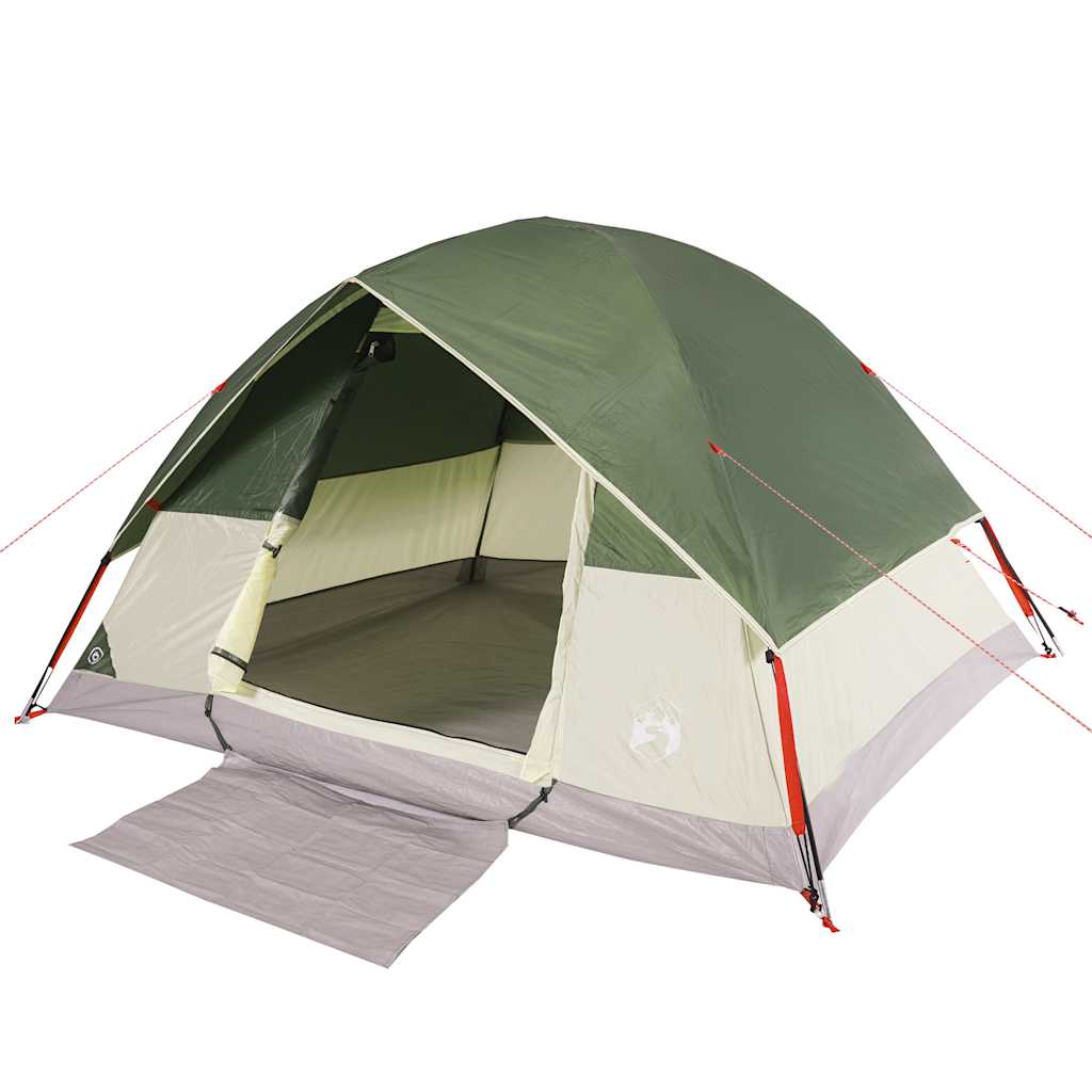 Kuppeltelt For Camping 6 Personer Grønn Vanntett