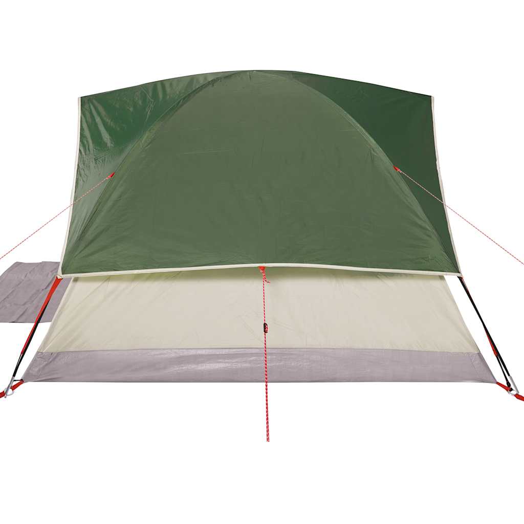 Kuppeltelt For Camping 6 Personer Grønn Vanntett