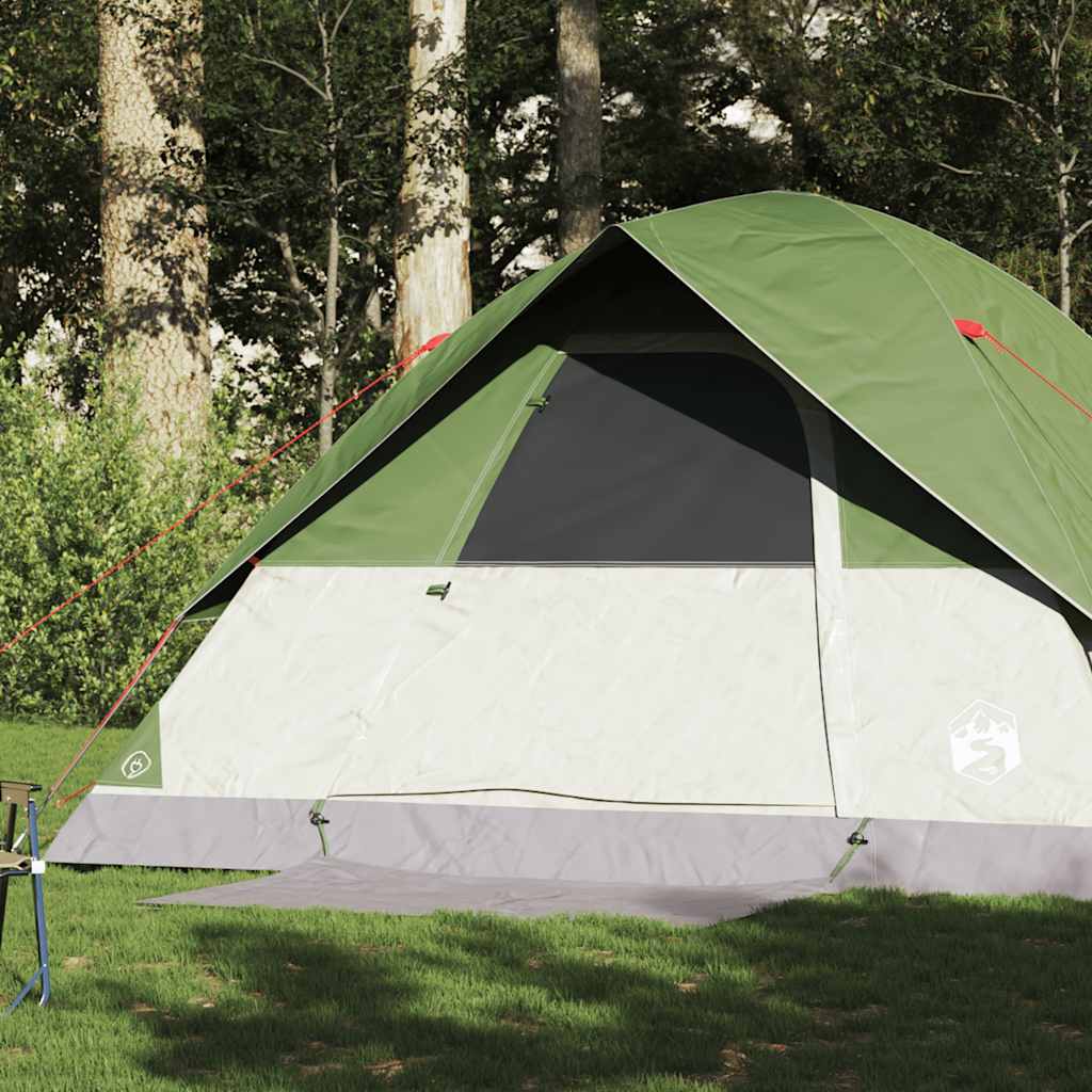 Kuppeltelt For Camping 6 Personer Grønn Vanntett