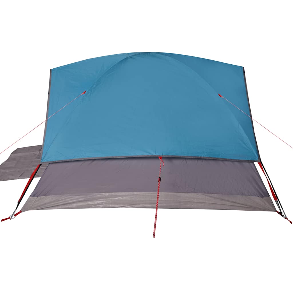 Kuppeltelt For Camping 6 Personer Blå Vanntett