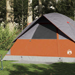 Kuppeltelt For Camping 6 Personer Oransje Vanntett