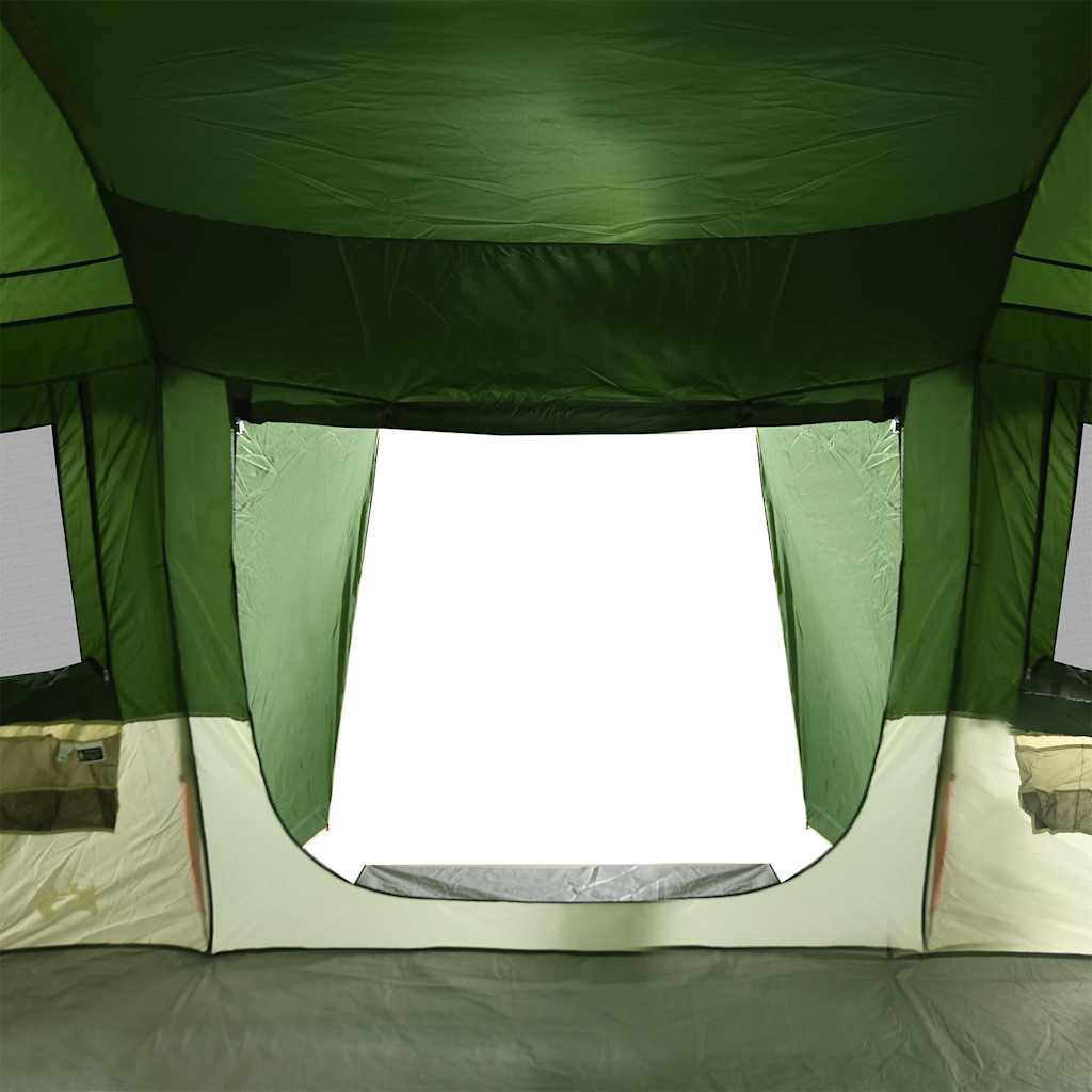 Tunneltelt For Camping 16 Personer Grønn Vanntett
