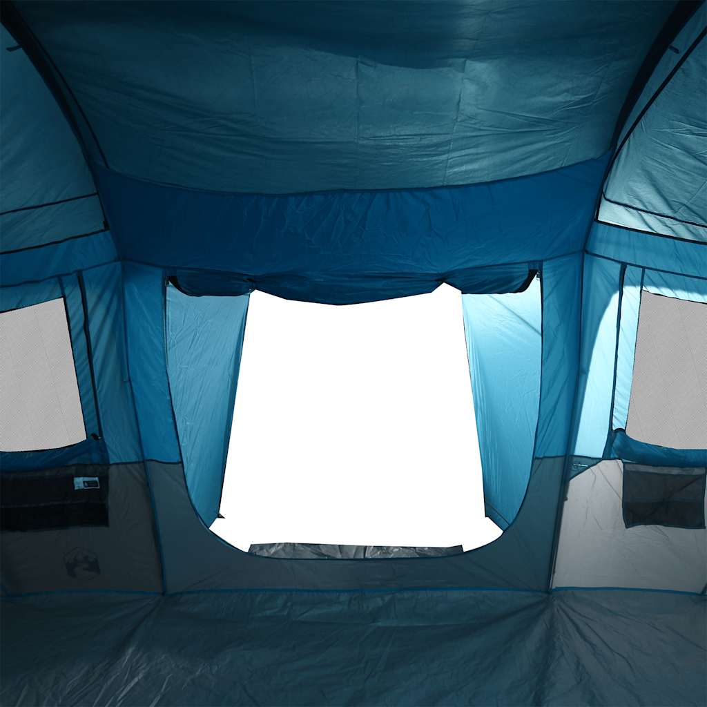 Tunneltelt For Camping 16 Personer Blå Vanntett