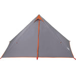 Familietelt Tipi For 7 Personer Grå Og Oransje Vanntett
