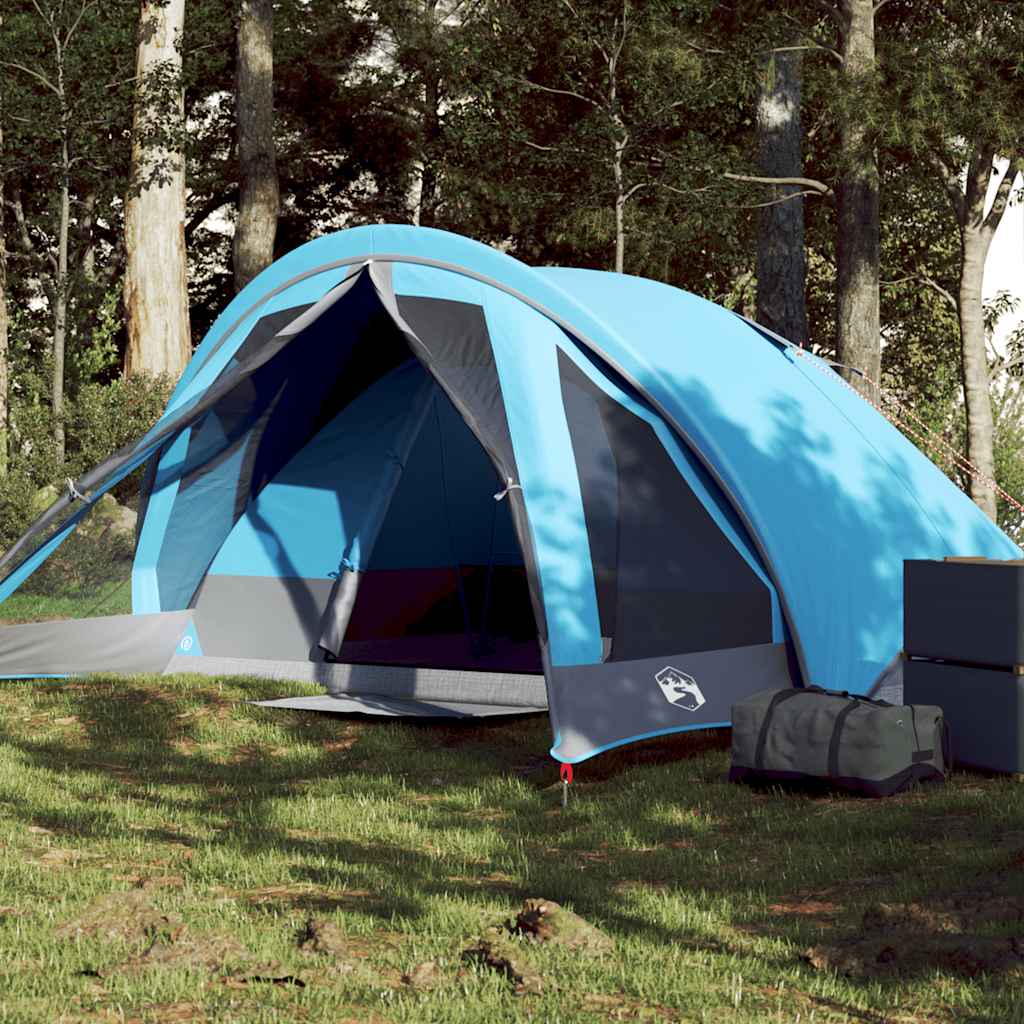 Campingtelt 4 Personer Blå Vanntett