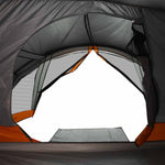 Campingtelt 4 Personer Grå Og Oransje Vanntett