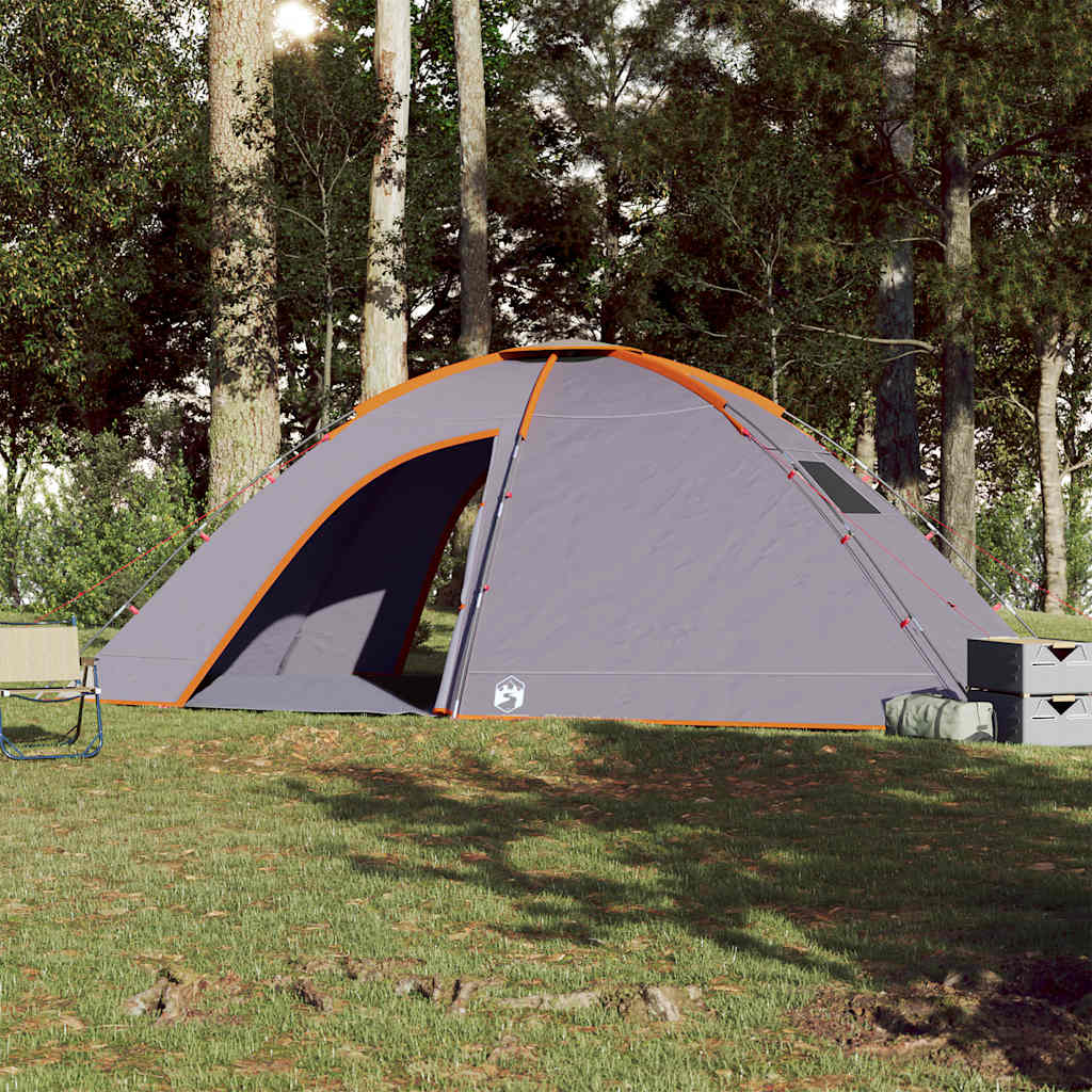 Tunneltelt For Camping 8 Personer Oransje Vanntett