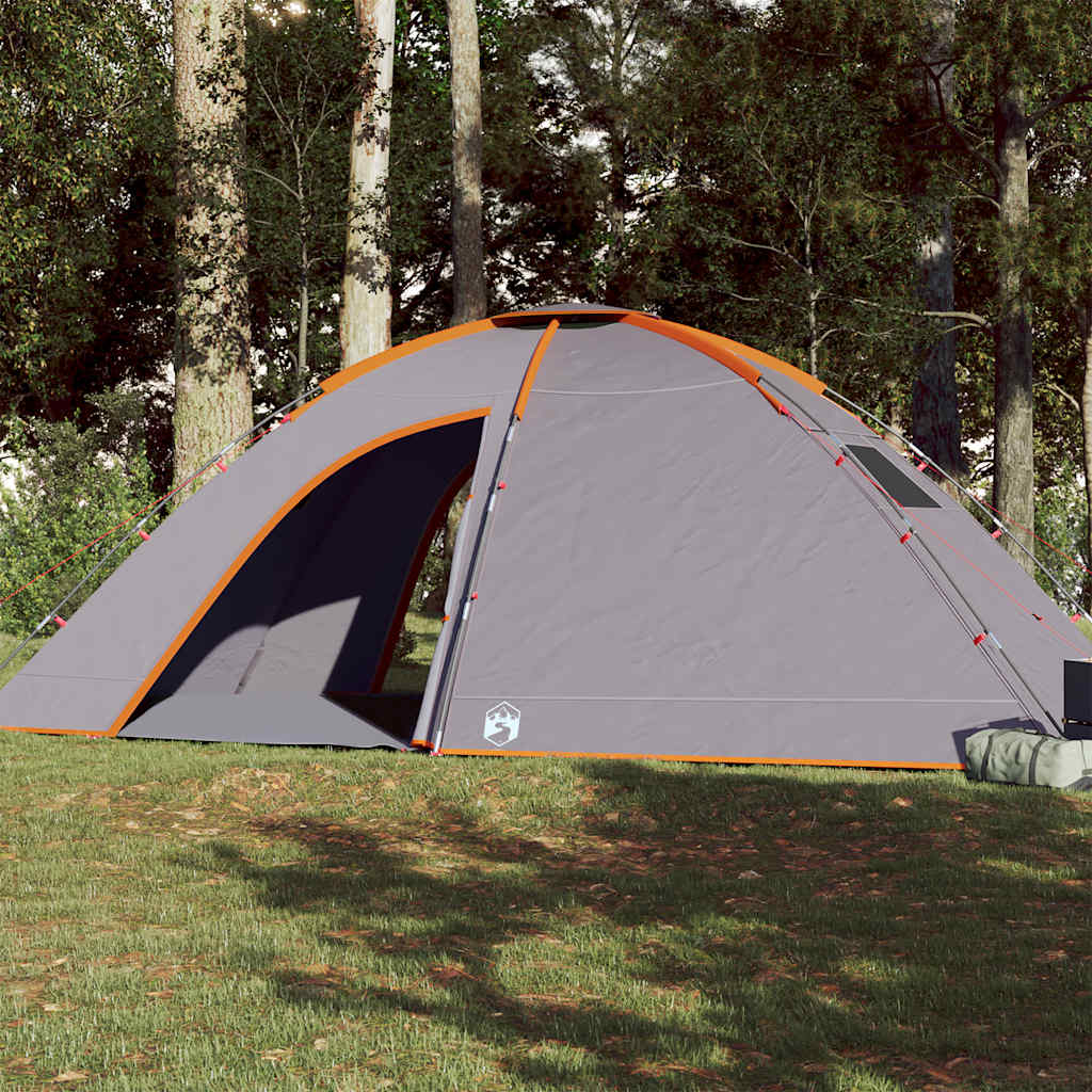 Tunneltelt For Camping 8 Personer Oransje Vanntett