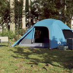 Kuppeltelt For Camping 4 Personer Blå Vanntett