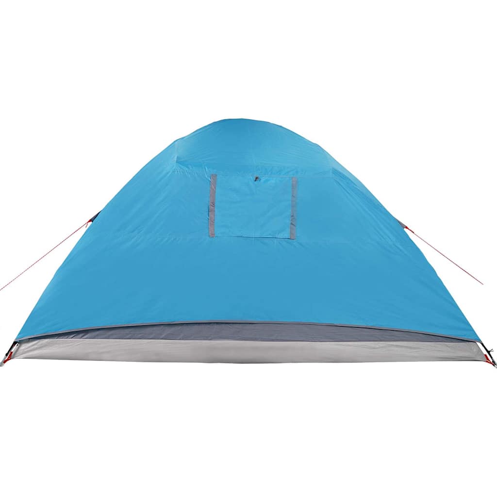 Kuppeltelt For Camping 4 Personer Blå Vanntett